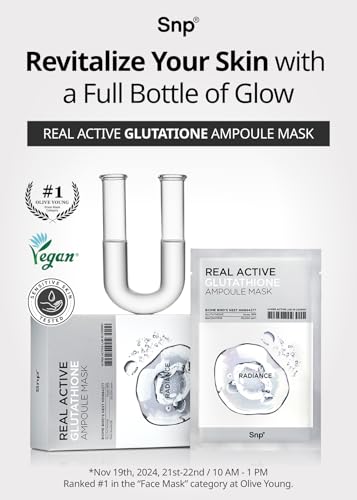 Image 3 of SNP Real Active Glutathione Ampoule Sheet Mask 10 Sheets