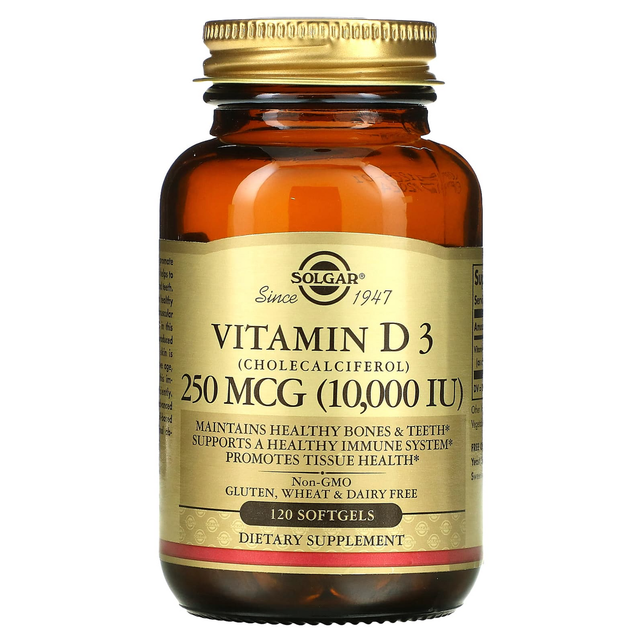 Solgar Vitamin D3 250 mcg (10,000 IU) Softgels