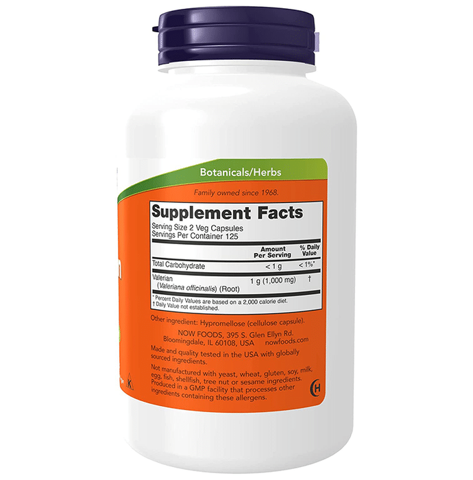 NOW Foods Valerian Root 500 mg Veg Capsules