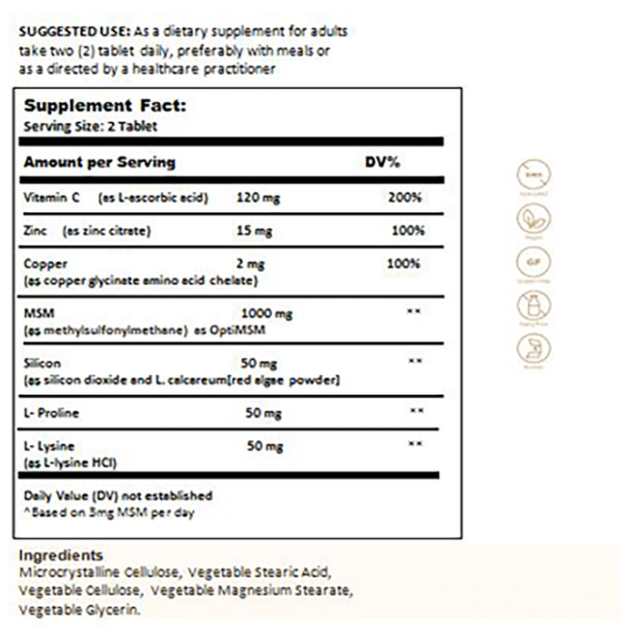 Solgar Skin, Nails & Hair, Advanced MSM Formula Tablets