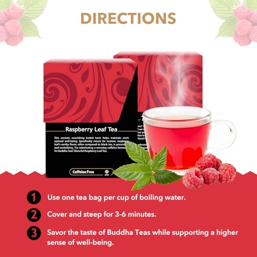 Image 4 of Buddha Teas Organic Raspberry Leaf Tea - Herbal Tea, Caffeine Free