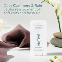 Thumbnail for Image 4 of Native Deodorant Contains Naturally Derived Ingredients, 72 Hour Odor Control, Deodorant for Women and Men, Aluminum Free, Cashmere & Rain 2.65oz