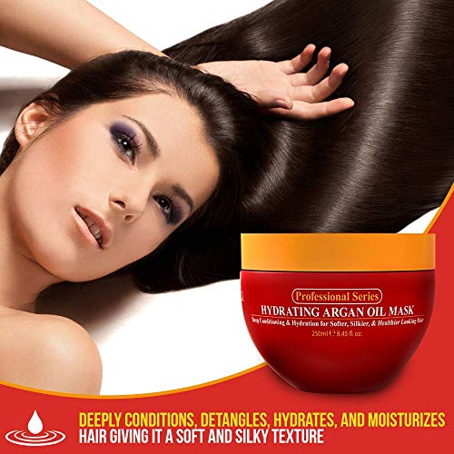 Image 4 of Arvazallia Hydrating Argan Oil Hair Mask & Deep Conditioner For Dry Hair 8.45 oz Jar