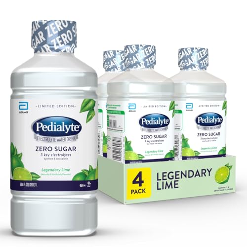 Image 5 of Legendary Lime / 33.8 Fl Oz (Pack of 4) for the product Pedialyte Electrolyte Water with Zero Sugar Hydration Drink