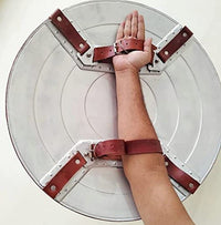 Thumbnail for America Shield 22 Inch Mild Steel America Round Shield Leather Grip Wall Decor Shield Rust Free Metal Gift Item