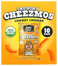 Thumbnail for Image 1 of Default Title for the product Lesserevil Organic Cowboy Cheddar Cheezmos 10pk, 8 OZ