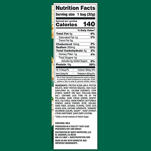 Image 2 of Quest Protein Chips - Sour Cream & Onion (8 Bags)