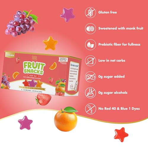 Image 3 of ChocZero Sugar Free Fruit Snacks, Made with Real Fruit, 8 Snack Packs