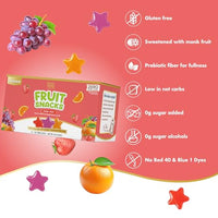 Thumbnail for Image 3 of ChocZero Sugar Free Fruit Snacks, Made with Real Fruit, 8 Snack Packs