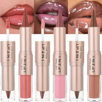 Thumbnail for Image 26 of #04#05#06 / 3 Count (Pack of 1) for the product BAISEN DIARY 2-in-1 Double-Ended Matte Lip Liner & Lip Gloss Duo