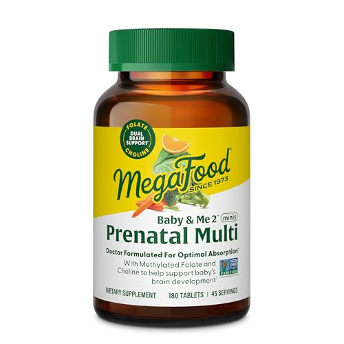 Image 2 of 180 Count (Pack of 1) for the product MegaFood Baby & Me 2 Prenatal Vitamins, Doctor Formulated, Mini Tablets