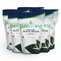Thumbnail for Image 1 of Default Title for the product Pure Living Organic Sprouted Black Beans, 6 Packs of 15 oz Each