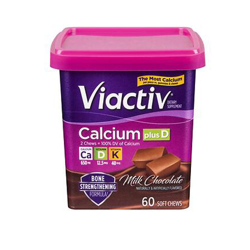 Viactiv Calcium Plus Vitamin D Soft Chews Milk Chocolate 60 Each