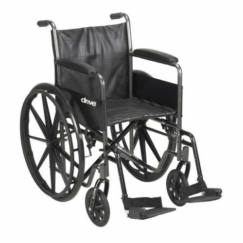 Wheelchair McKesson Padded Arm Style Composite Wheel Black 18 Inch Seat Width 300 lbs. Weight Capaci Count of 1 by McKesson