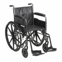 Thumbnail for Wheelchair McKesson Padded Arm Style Composite Wheel Black 18 Inch Seat Width 300 lbs. Weight Capaci Count of 1 by McKesson