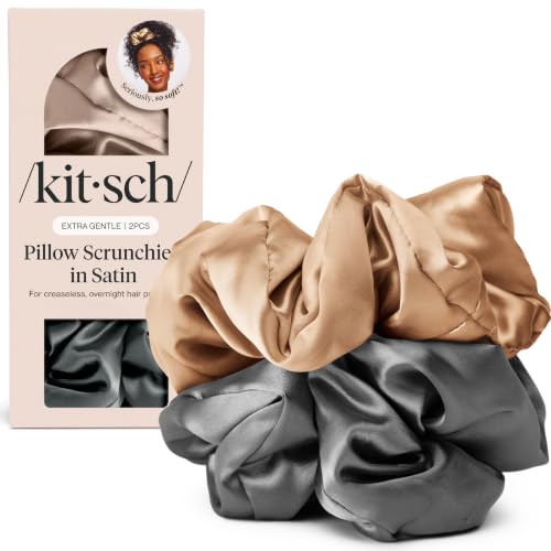 Image 20 of Gold for the product Kitsch Satin Scrunchies for Women