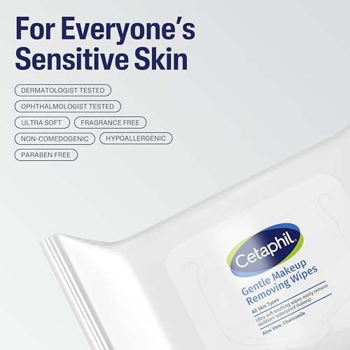 Image 6 of Cetaphil Gentle Makeup Remover Face Wipes, Fragrance Free, 25 Count