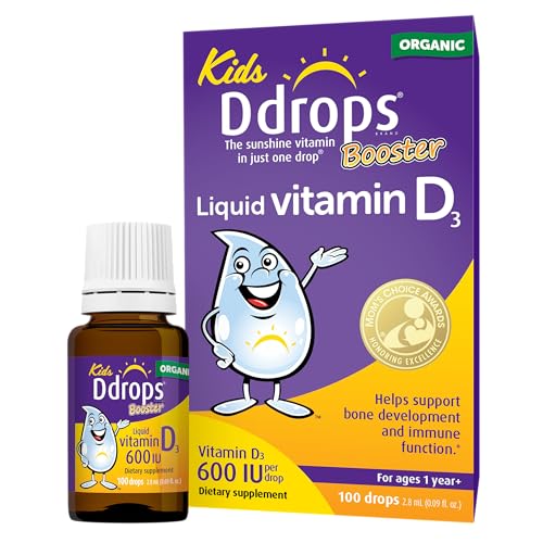 Image 2 of 0.09 Fl Oz (Pack of 1) for the product Ddrops Kids Booster 600IU 100 Drops Pack of 2