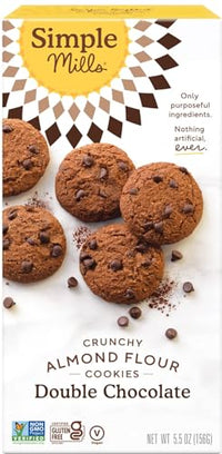 Thumbnail for Image 1 of Default Title for the product Simple Mills Crunchy Almond Flour Cookies, Double Choc Chip, 5.5oz