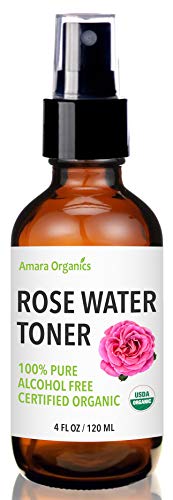Image 1 of Default Title for the product Rose Water Spray for Face - Facial Toner & Hair Mist - USDA Certified Organic - 100% Pure & Alcohol Free - 4 Oz