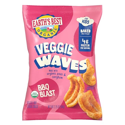 Image 1 of Default Title for the product Earth's Best Veggie Waves BBQ Multipack, 2.25 Oz (Pack of 5)