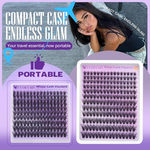 Image 2 of EYDEVRO Wispy Lash Clusters Natural Eyelash Clusters DIY Lash Extensions