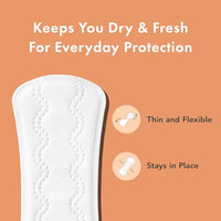 Thumbnail for Image 2 of Rael Daily Panty Liners for Women, Organic Cotton Cover (Long, 36 Count)