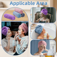 Thumbnail for Image 7 of Amrules Hair Towel Wrap, 4 Packs Turbans for Wet Hair, 9.8