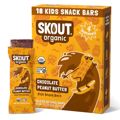 Image 1 of Default Title for the product Skout Organic Chocolate Peanut Butter Kids Snack Bars (18 Pack)