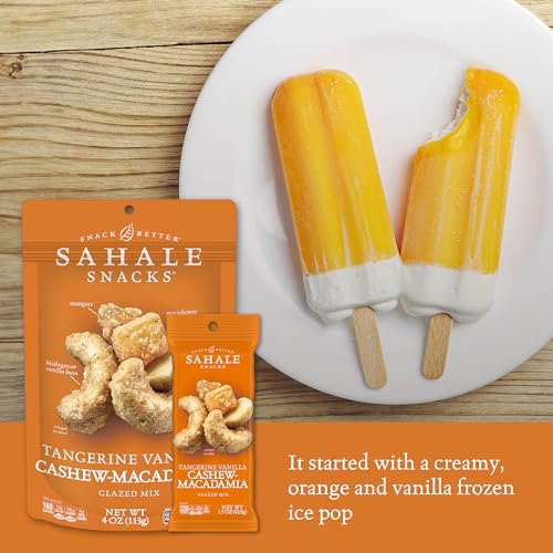 Image 3 of Sahale Snacks Tangerine Vanilla Cashew-Macadamia Glazed Mix, 4 oz Pouches (6 Packs)