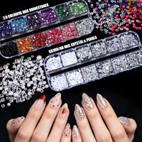 Thumbnail for Image 5 of Teenitor Acrylic Nail Kit With Chrome Powder, Almond Tips, Art Brushes, Charms, 3D Gel, Tools, Stand - Beginner Set