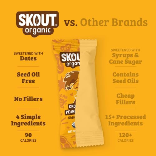 Image 3 of Skout Organic Chocolate Peanut Butter Kids Snack Bars (18 Pack)