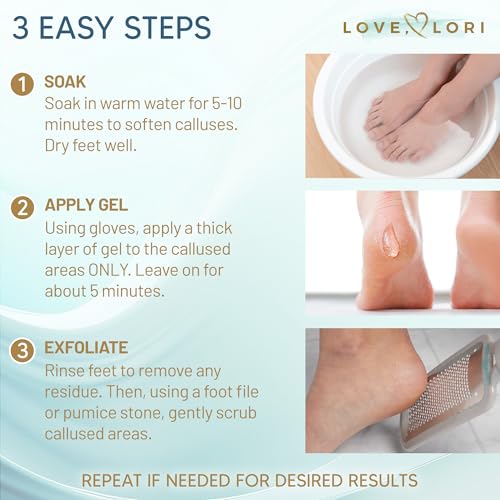 Image 5 of LOVE, LORI Foot Callus Remover Gel Extra Strength Pedicure Tool for Feet 6oz