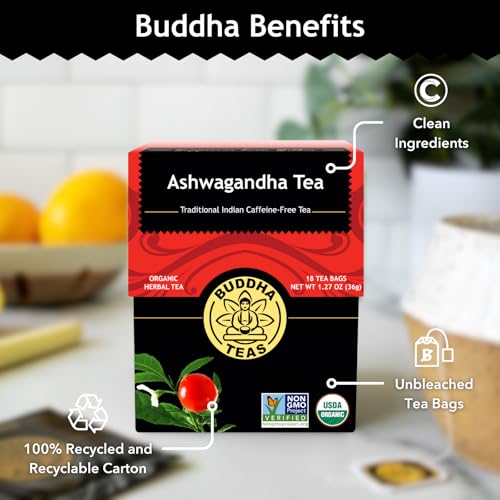 Image 5 of Buddha Teas Organic Ashwagandha Tea - Herbal Tea, Caffeine Free