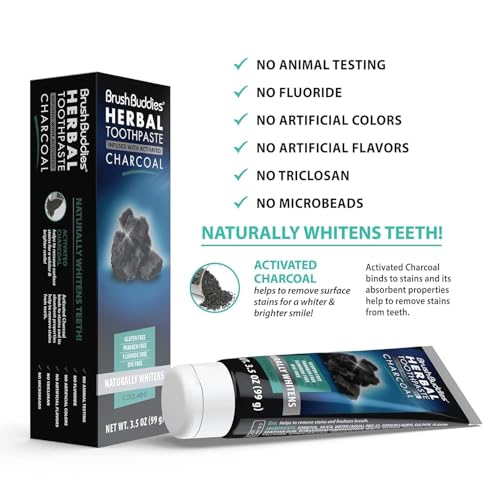 Image 2 of Brush Buddies Charcoal Toothpaste 6 Pack 3.5 oz