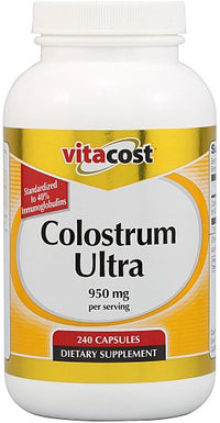 Thumbnail for Image 1 of Default Title for the product Vitacost Colostrum Ultra 40% IgG 950 mg 240 Capsules