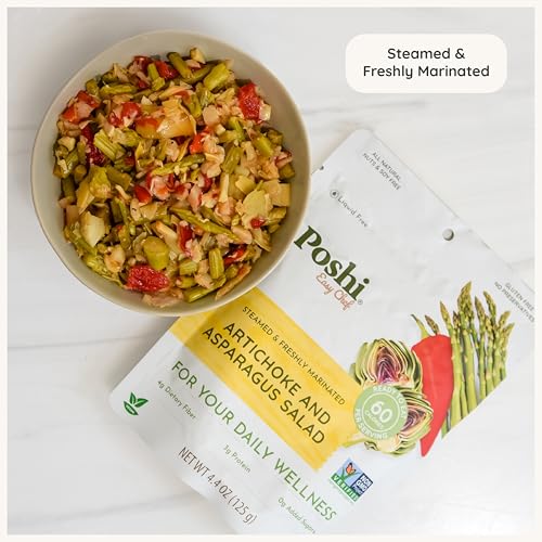 Image 3 of Poshi Marinated Artichoke & Asparagus Salad, On-The-Go, 6-Pack, 4.4 oz