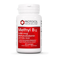 Thumbnail for Image 1 of Default Title for the product PROTOCOL FOR LIFE BALANCE Methyl B12 5,000 mcg, Brain Health*, 60 Lozenges