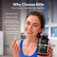 Thumbnail for Image 5 of B Life Company Myo-Inositol & D-Chiro Inositol 40:1 240 Caps