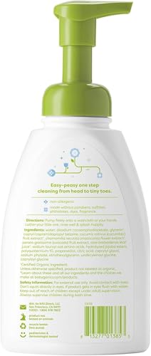 Image 3 of BabyGanics Baby Shampoo + Body Wash Pump Bottle, Fragrance Free, 16 Fl Oz (Pack of 6)