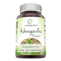Thumbnail for Image 4 of 360 Count for the product Amazing India Ashwagandha Extract Veggie Capsules Supplement