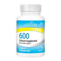 Thumbnail for 21st Century Calcium Supplement 600 mg 75 Tabs