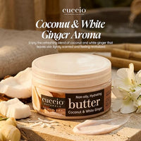 Thumbnail for Image 6 of Cuccio Naturale Butter Blends Body Cream - Coconut And White Ginger - 8 Oz