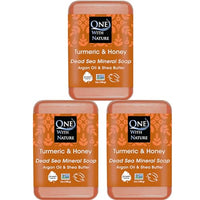 Thumbnail for Image 1 of Default Title for the product One With Nature Turmeric Soap Bar with Dead Sea Salt, 7 oz, 3 Pack