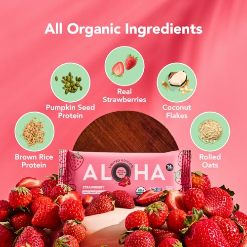 Image 3 of ALOHA Organic Plant Based Protein Bars 12 Count