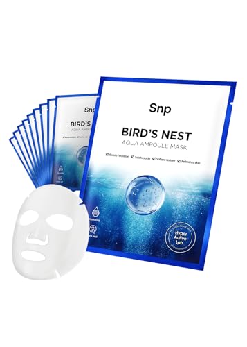 Image 1 of Default Title for the product SNP 1000mg Bird's Nest  Hyaluronic Acid Ampoule Sheet Mask 10 Sheets