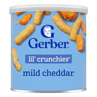 Thumbnail for Image 1 of Default Title for the product Gerber Stage 3 Mild Cheddar Lil Crunchies Snack, 1.48 Oz, 6 Pack