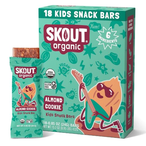 Image 1 of Default Title for the product Skout Organic Almond Cookie Kids Snack Bars (18 Pack)