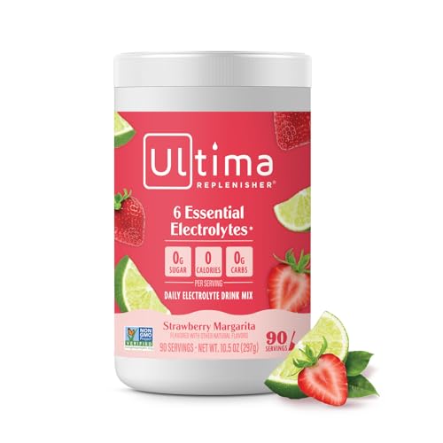Image 13 of Strawberry / 90 servings (Pack of 1) for the product Ultima Replenisher Electrolyte Powder Drink Mix