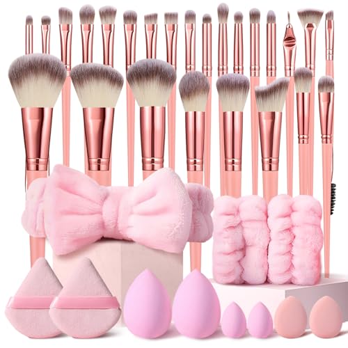 Image 2 of Pink 36pcs for the product HGHDBT Makeup Brushes Set Professional Makeup Kit Multi-functional Makeup Tool Set
